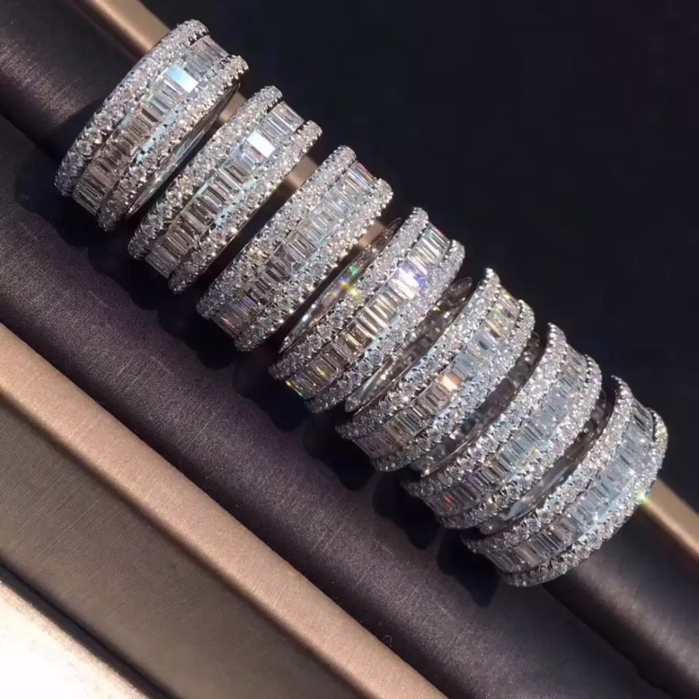 Luxury Dense Inlaid VVS1 Dia Eternity Band Ring